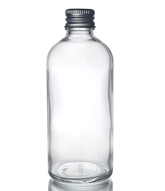 Glassflaske 100ml med aluminiumskork