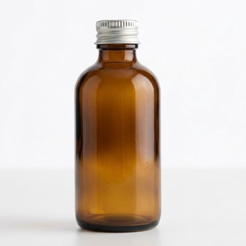 Glassflaske 100ml med aluminiumskork
