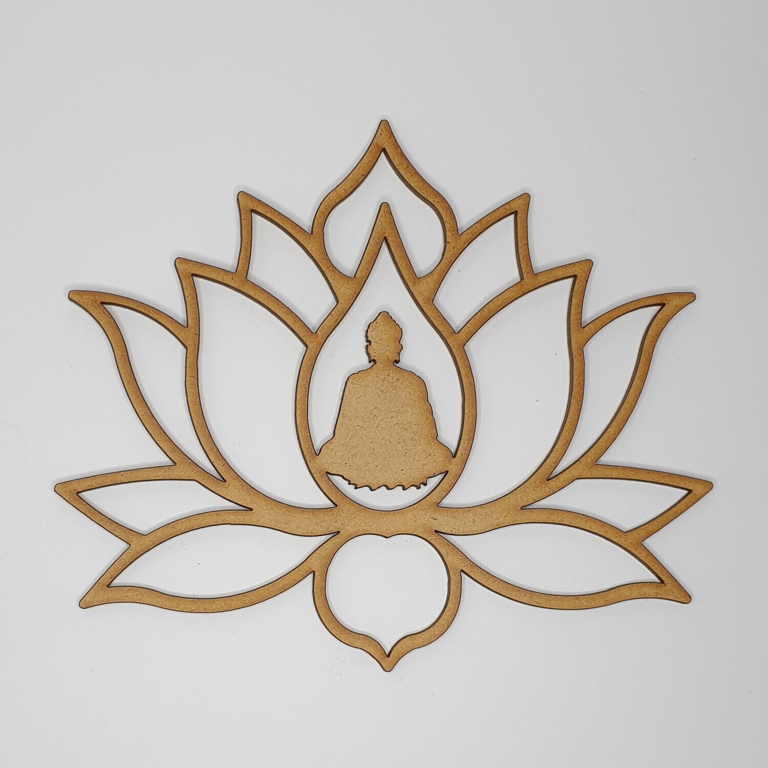 Fleur de lotus bouddha en bois