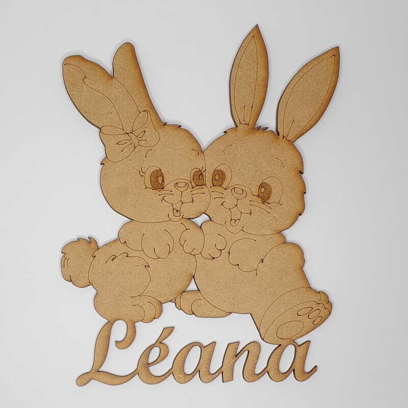 Lapins câlin prénom