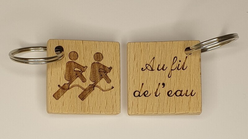 Porte-clés aviron en hêtre naturel