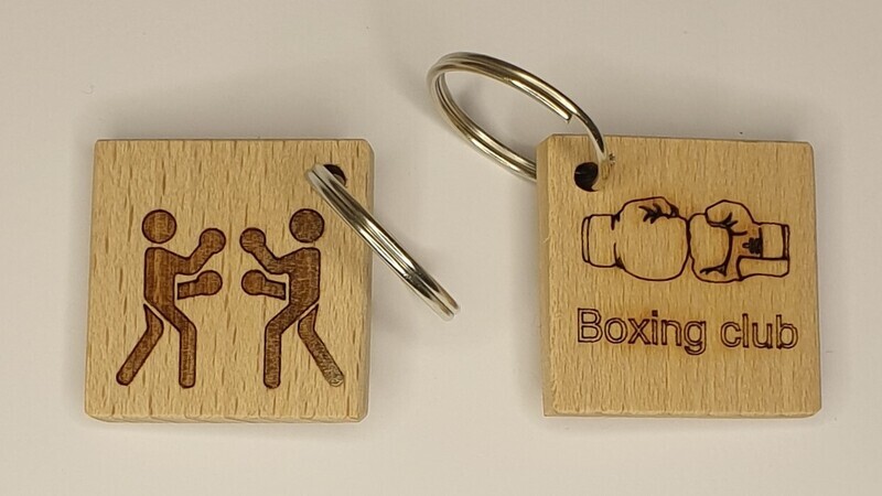 Porte-clés boxe en hêtre naturel