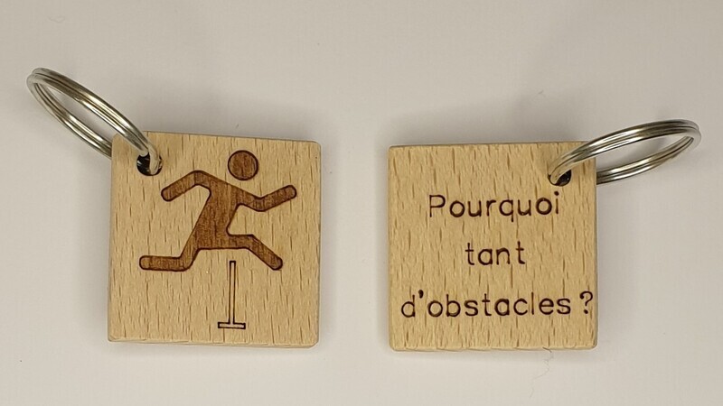 Porte-clés 110 m haies en hêtre naturel