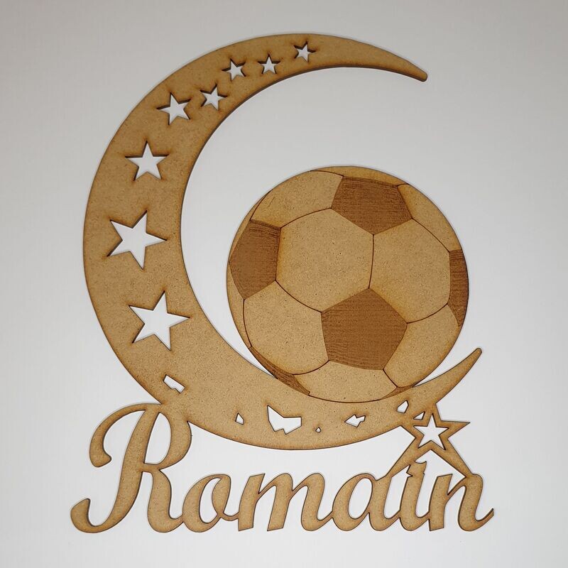 Foot sur la lune avec prénom personnalisé
