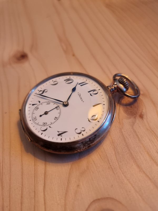 Doxa,Taschenuhr,antik, Silber
