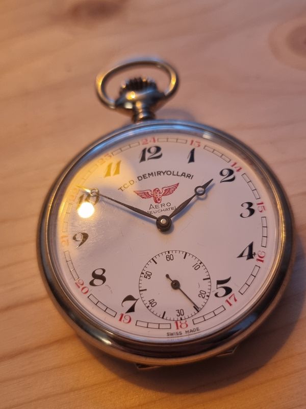 Aero Neuchâtel, Taschenuhr, Vintage,Neuwertig