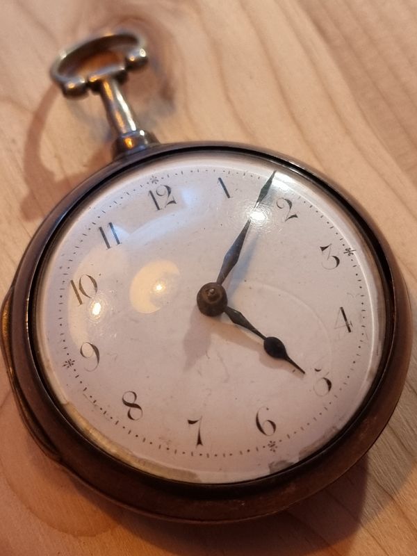 Spindeltaschenuhr, John Honor,Silber, läuft einwandfrei