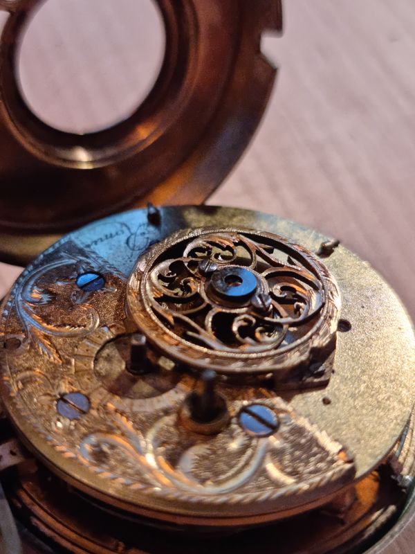 Romilly Paris,Spindeltaschenuhr, Silber, läuft super