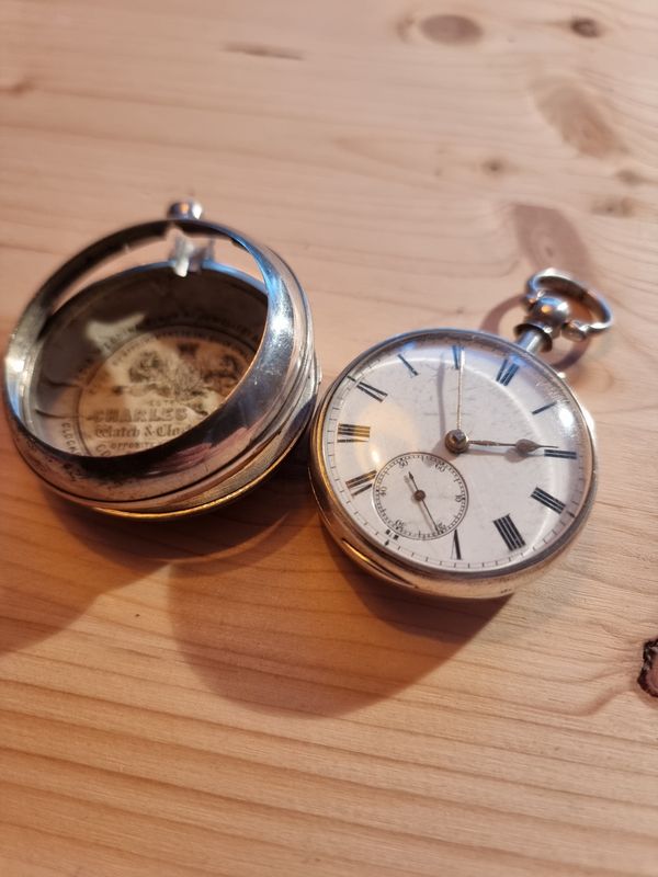 Taschenuhr,Schottland,19.Jh, Spitzzahn,Silber, Davidson