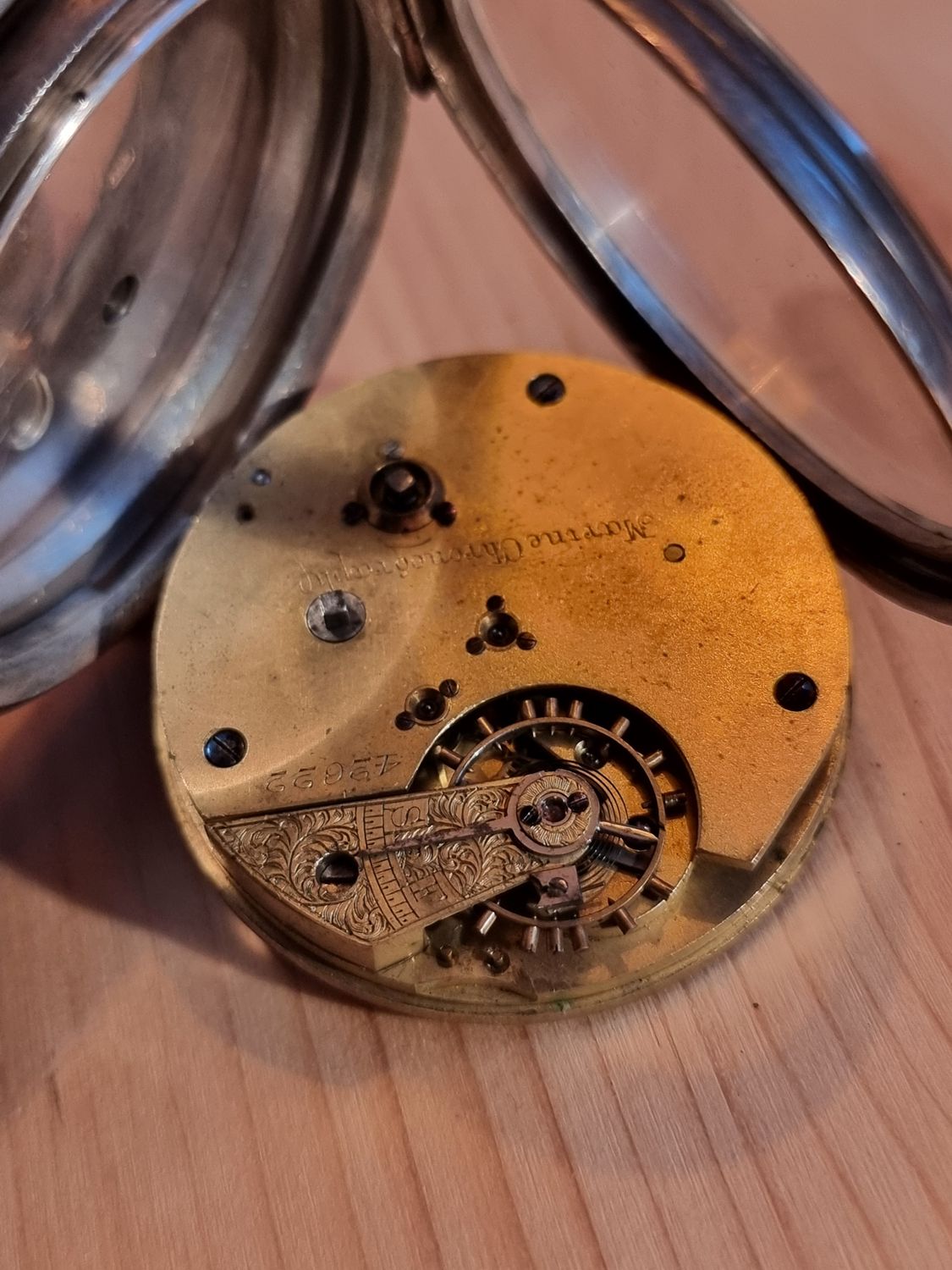 Marine Chronometer, Taschenuhr,Silber, England Marine Chronometer, Taschenuhr,Silber, England