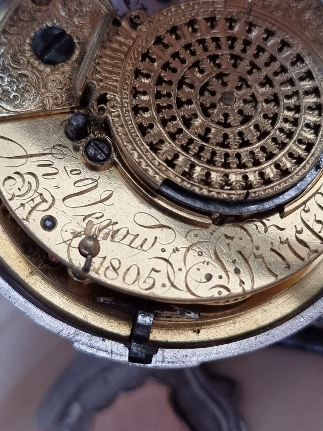 Spindeltaschenuhr, 18.Jh, Oignon,Silber, frischer Service