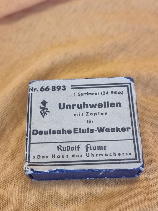 Unruhwellen,Etuiwecker,Uhrmacher, Wecker,Ersatzteile