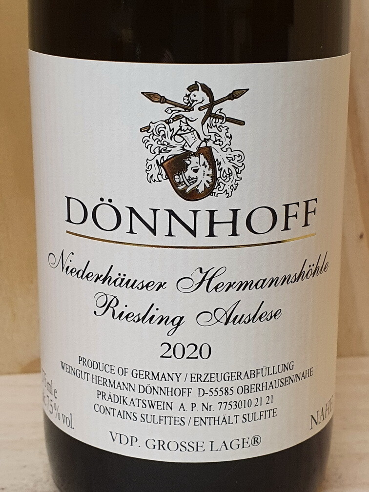 Dönnhoff - Niederhäuser Hermannshöhle Riesling Auslese 2020 Goldkapsel - fruchtsüß-