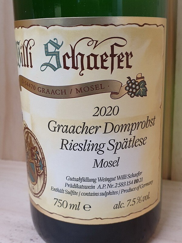 Willi Schaefer - Graacher Domprobst Riesling Spätlese -AP10- 2020 Willi Schaefer - Graacher Domprobst Riesling Spätlese -AP10- 2020