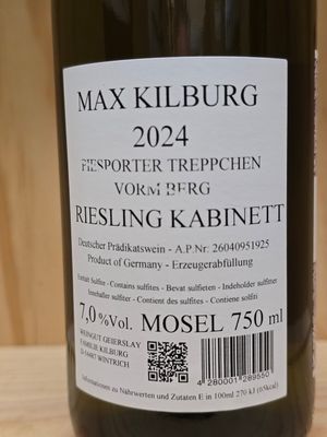 Max Kilburg - Piesporter Treppchen Max Kilburg - Piesporter Treppchen "Vorm Berg" wurzelecht Kabinett 2024