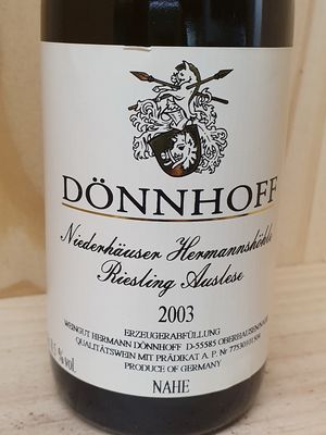 Dönnhoff - Niederhäuser Hermannshöhle Riesling Auslese 2003 Goldkapsel - fruchtsüß-