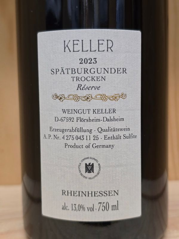 Weingut Keller - Réserve Spätburgunder trocken 2023