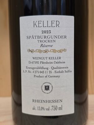 Weingut Keller - Réserve Spätburgunder trocken 2023