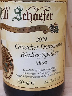 Willi Schaefer - Graacher Domprobst Riesling Spätlese -AP10- 2019 Willi Schaefer - Graacher Domprobst Riesling Spätlese -AP10- 2019