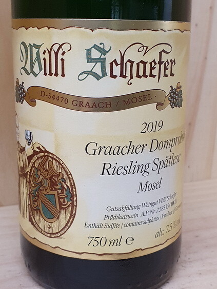 Willi Schaefer - Graacher Domprobst Riesling Spätlese -AP05- 2019 Willi Schaefer - Graacher Domprobst Riesling Spätlese -AP05- 2019