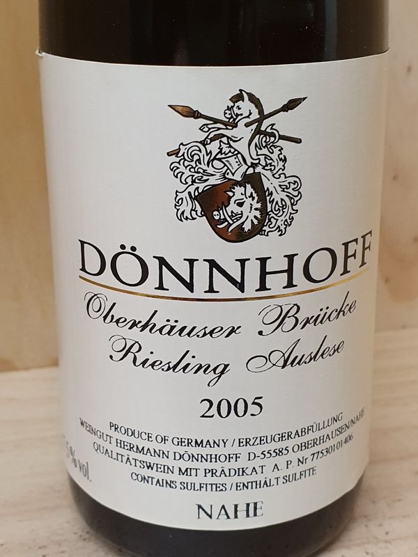 Dönnhoff - Oberhäuser Brücke Monopol Riesling Auslese 2005 Goldkapsel - fruchtsüß- Dönnhoff - Oberhäuser Brücke Monopol Riesling Auslese 2005 Goldkapsel - fruchtsüß-