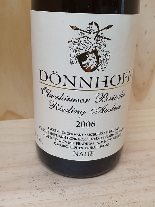 Dönnhoff - Oberhäuser Brücke Monopol Riesling Auslese 2006 Goldkapsel - fruchtsüß- Dönnhoff - Oberhäuser Brücke Monopol Riesling Auslese 2006 Goldkapsel - fruchtsüß-