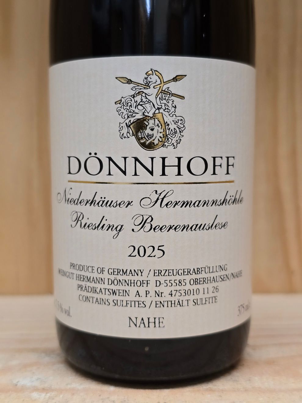 Dönnhoff - Niederhäuser Hermannshöhle Riesling Beerenauslese 2025 Goldkapsel Dönnhoff - Niederhäuser Hermannshöhle Riesling Beerenauslese 2025 Goldkapsel