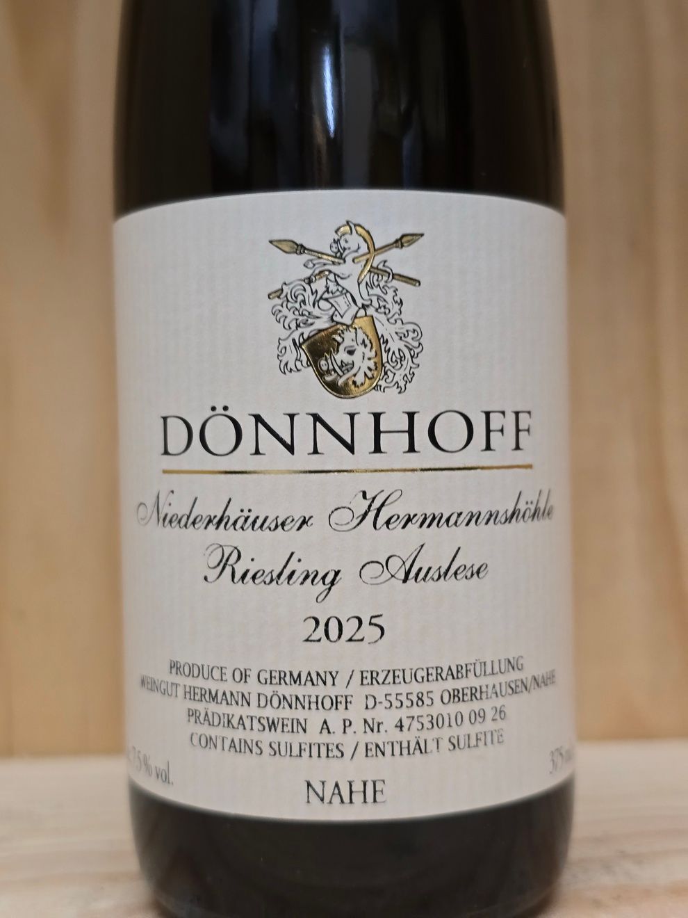 Dönnhoff - Niederhäuser Hermannshöhle Riesling Auslese 2025 Goldkapsel - fruchtsüß- Dönnhoff - Niederhäuser Hermannshöhle Riesling Auslese 2025 Goldkapsel - fruchtsüß-