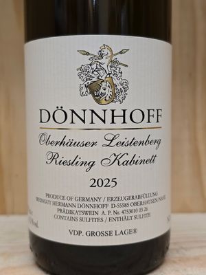 Dönnhoff - Oberhäuser Leistenberg Riesling Kabinett 2025 Dönnhoff - Oberhäuser Leistenberg Riesling Kabinett 2025