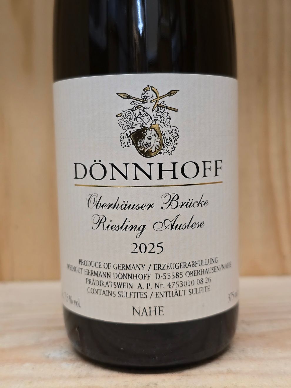 Dönnhoff - Oberhäuser Brücke Monopol Riesling Auslese 2025 Goldkapsel - fruchtsüß-