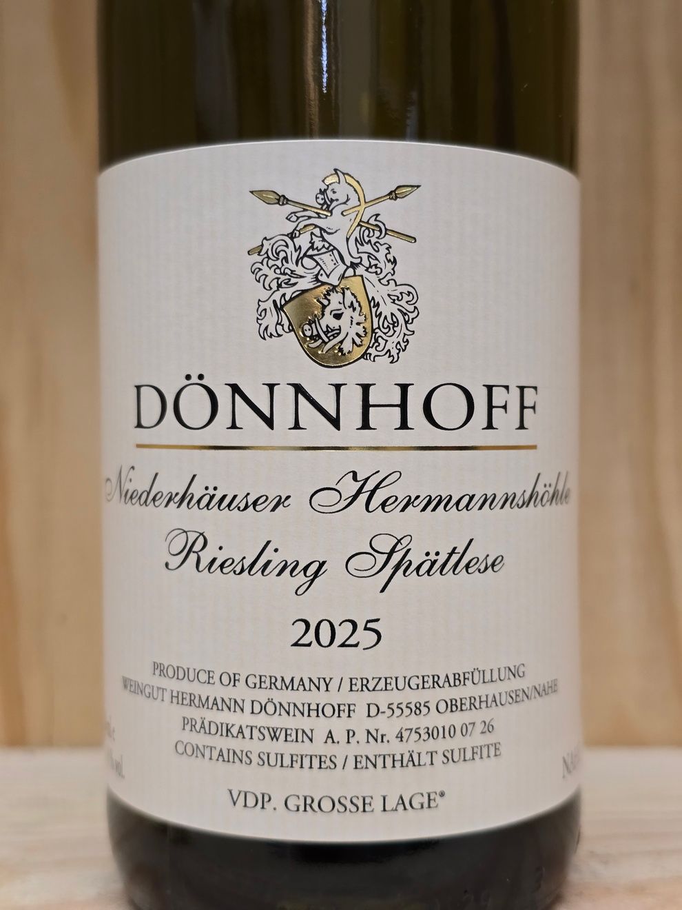 Dönnhoff - Niederhäuser Hermannshöhle Riesling Spätlese 2025