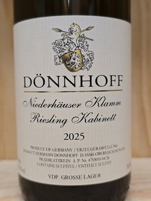 Dönnhoff - Niederhäuser Klamm Riesling Kabinett 2025 Dönnhoff - Niederhäuser Klamm Riesling Kabinett 2025