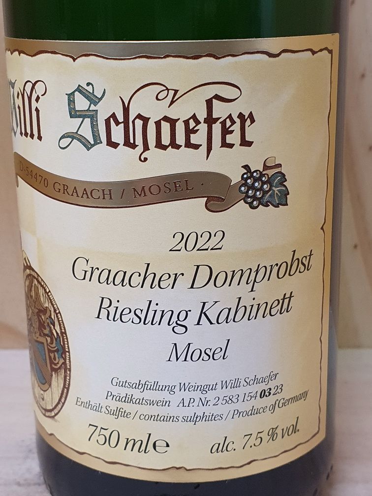 Willi Schaefer - Graacher Domprobst Riesling Kabinett -AP03- 2022 Willi Schaefer - Graacher Domprobst Riesling Kabinett -AP03- 2022