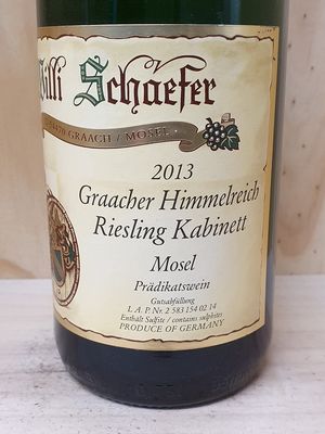 Willi Schaefer - Graacher Himmelreich Riesling Kabinett 2013 Willi Schaefer - Graacher Himmelreich Riesling Kabinett 2013
