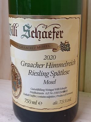 Willi Schaefer - Graacher Himmelreich Riesling Spätlese 2020 Willi Schaefer - Graacher Himmelreich Riesling Spätlese 2020