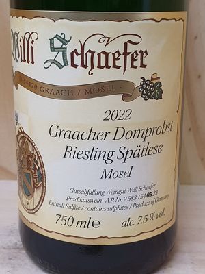 Willi Schaefer - Graacher Domprobst Riesling Spätlese -AP05- 2022 Willi Schaefer - Graacher Domprobst Riesling Spätlese -AP05- 2022