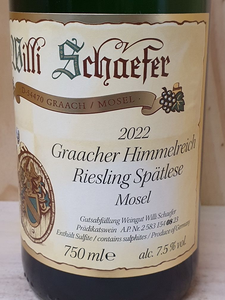 Willi Schaefer - Graacher Himmelreich Riesling Spätlese 2022 Willi Schaefer - Graacher Himmelreich Riesling Spätlese 2022