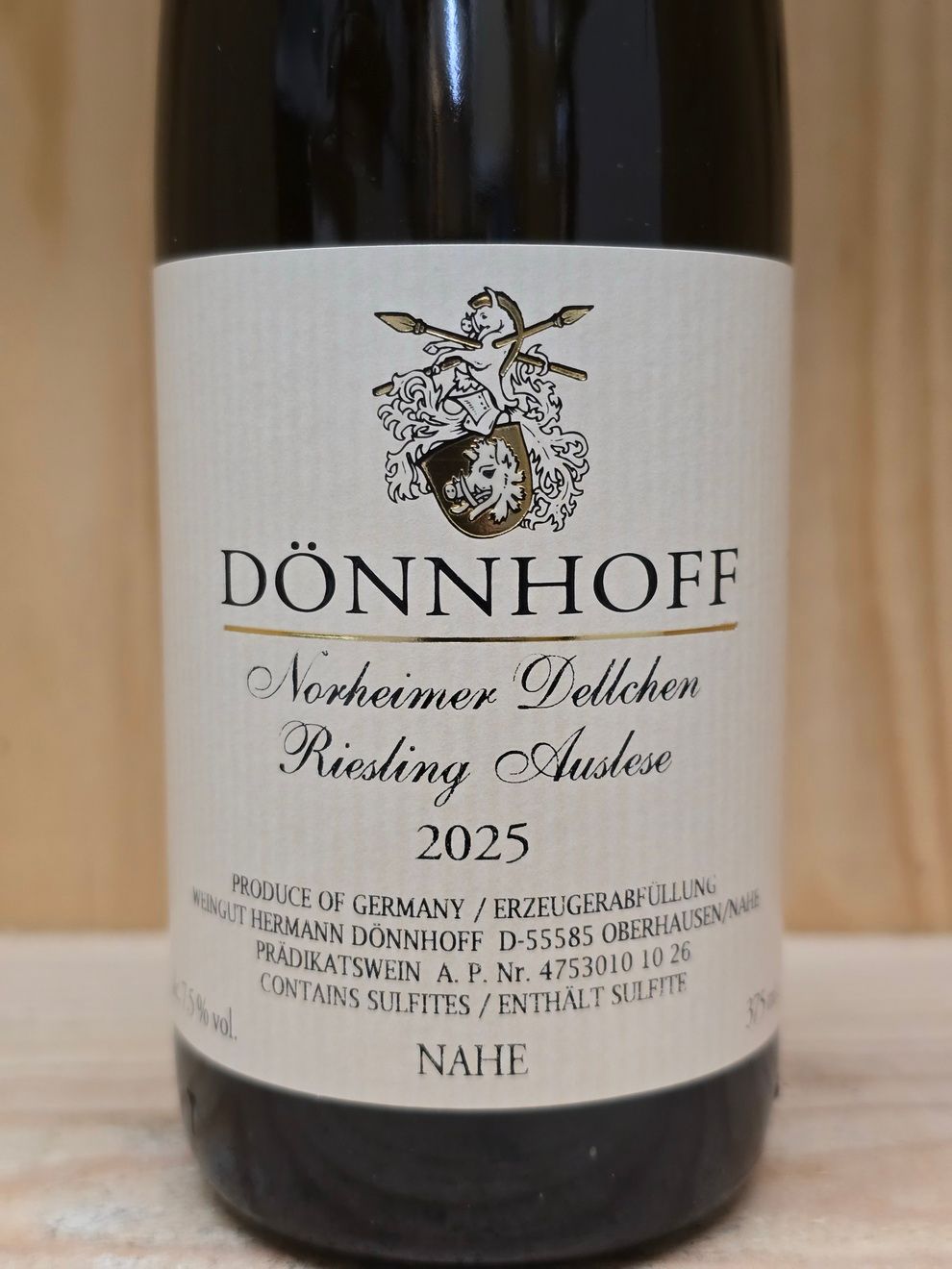 Dönnhoff - Norheimer Dellchen Riesling Auslese Goldkapsel 2025 Dönnhoff - Norheimer Dellchen Riesling Auslese Goldkapsel 2025