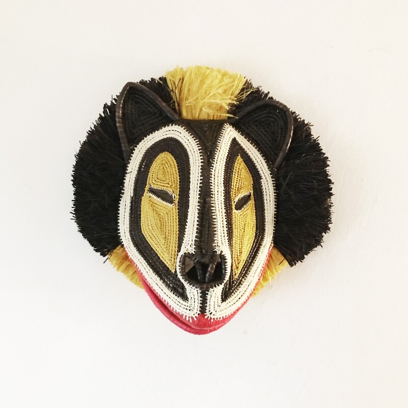 Masque Tribal LION / pièce unique réalisée à la main