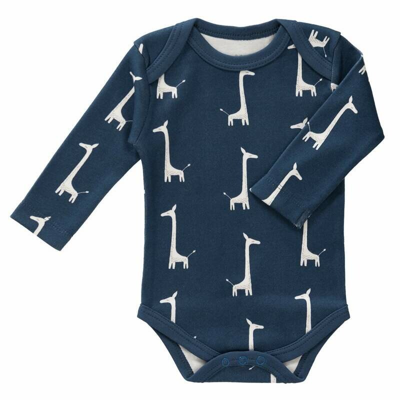 FRESK Langarm-Body Giraf indigo blue