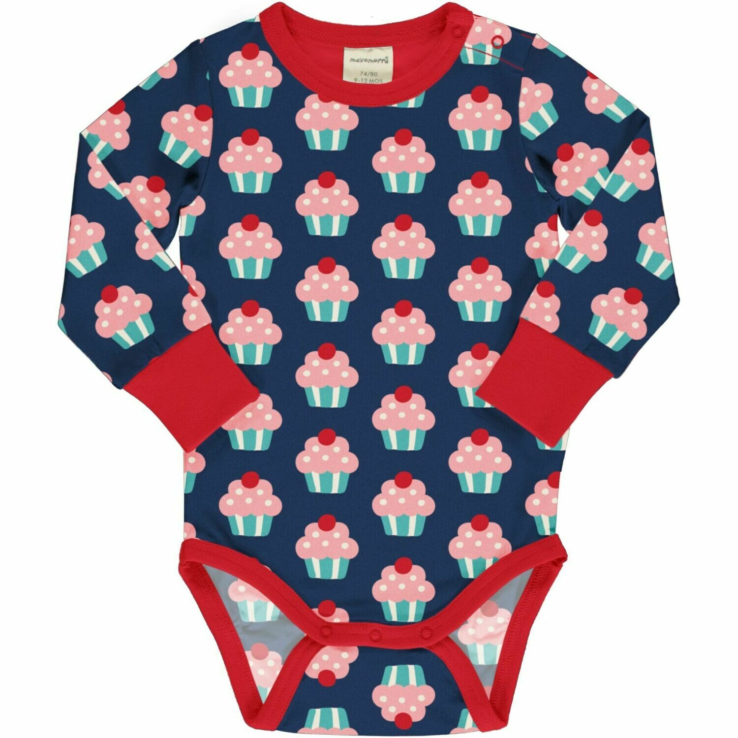 Maxomorra Langarm-Body CUPCAKE