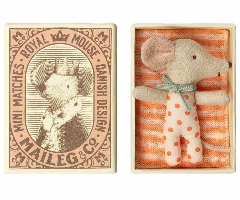 Maileg «Baby-Mäuse» in der Zündholzschachtel
