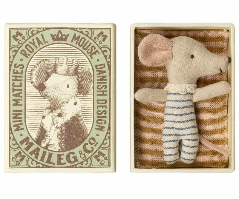 Maileg «Baby-Mäuse» in der Zündholzschachtel