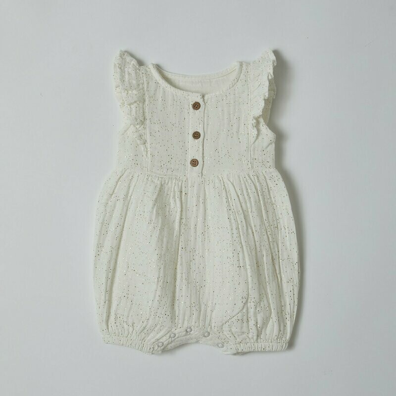 Jumpsuit Muslin Ecru Glitter