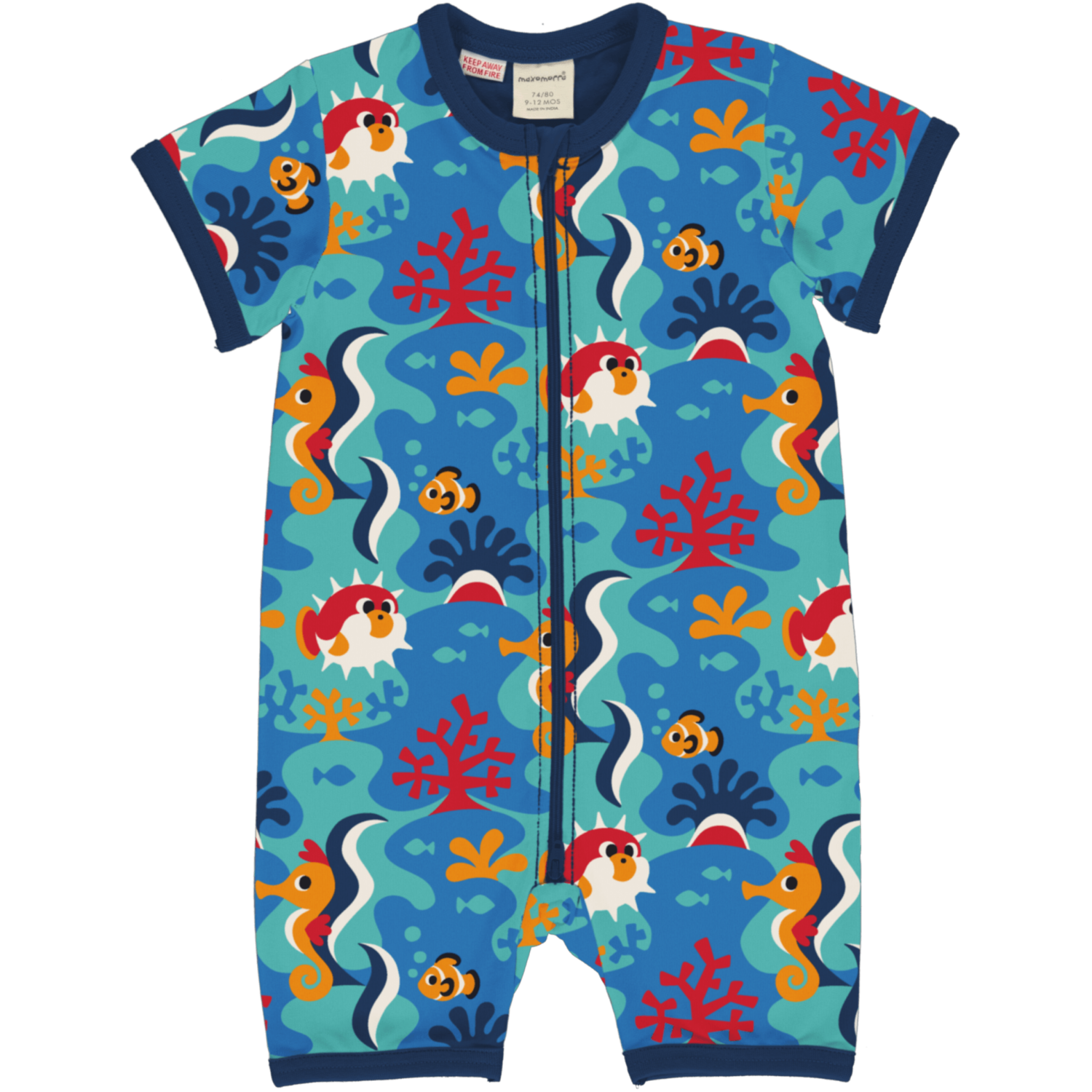 Maxomorra Strampler CORAL REEF