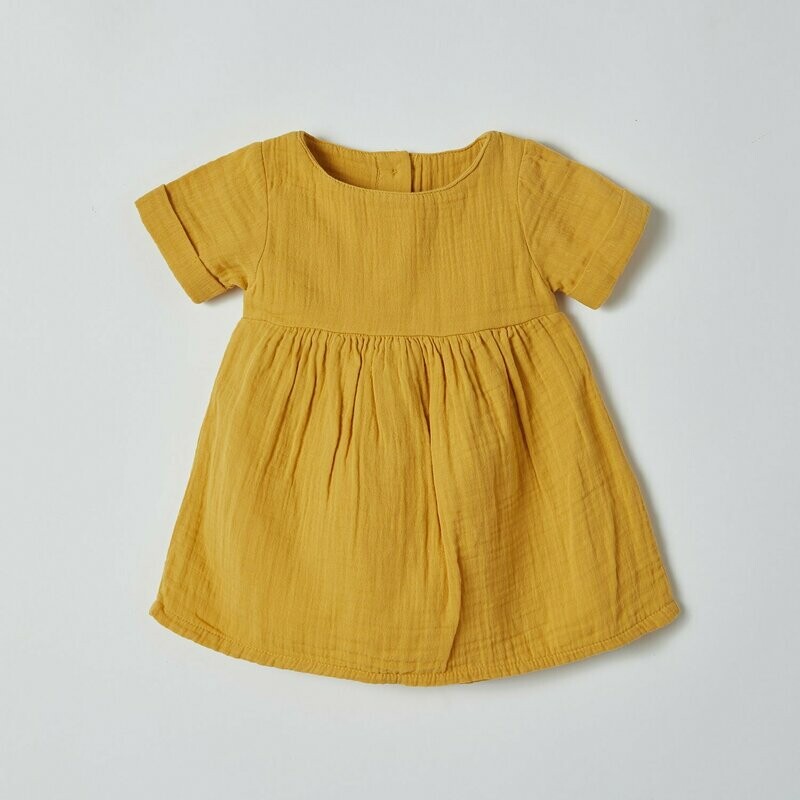 Sommerkleid Muslin Mustard