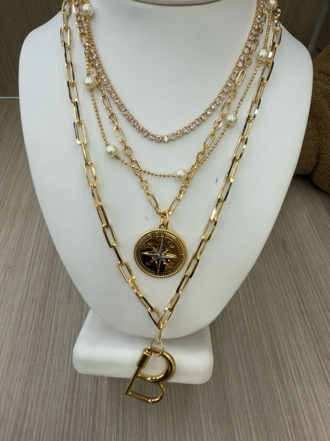 The Compass &amp; Pearl necklace