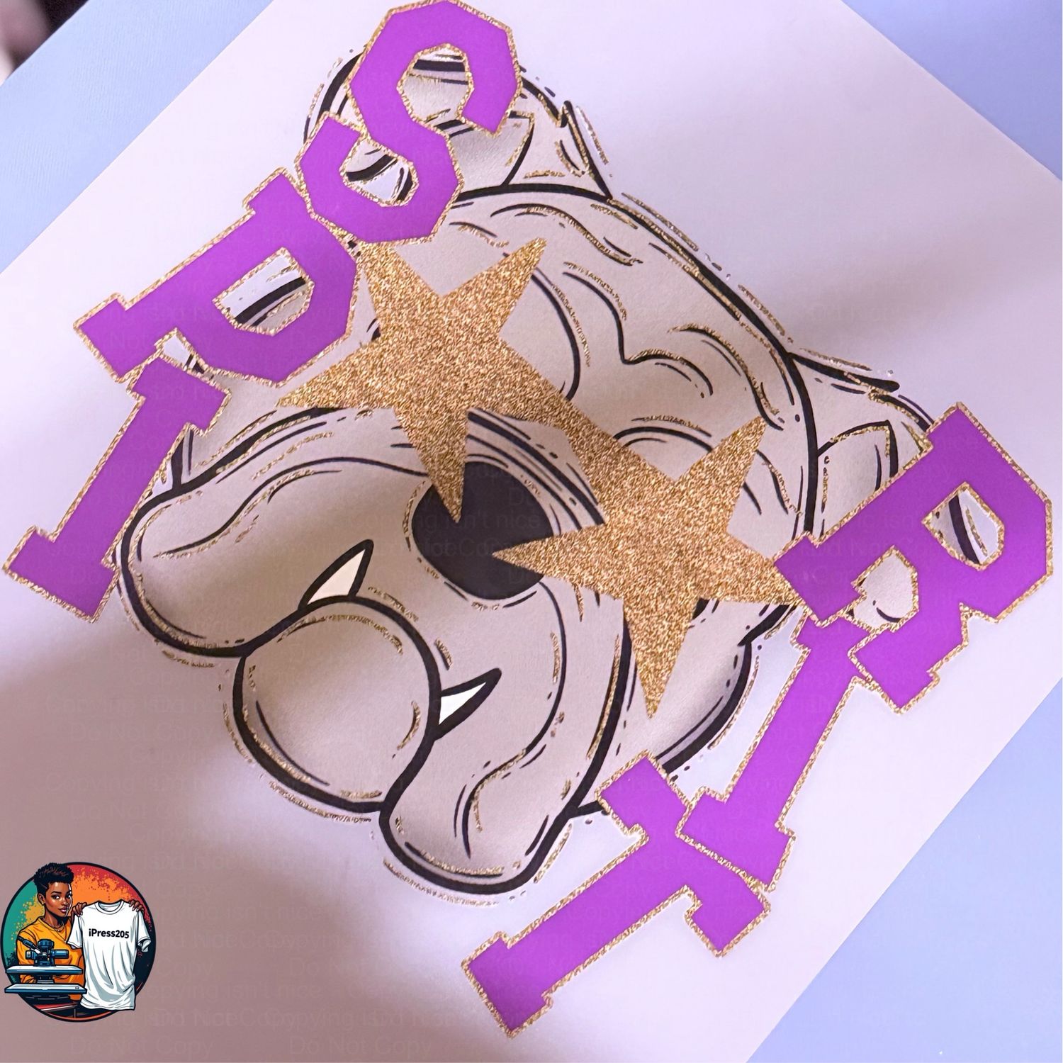 Starry-Eyed Mascot DTF Print