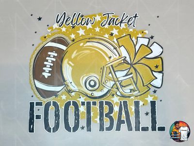 Preppy Football and Stars DTF Print