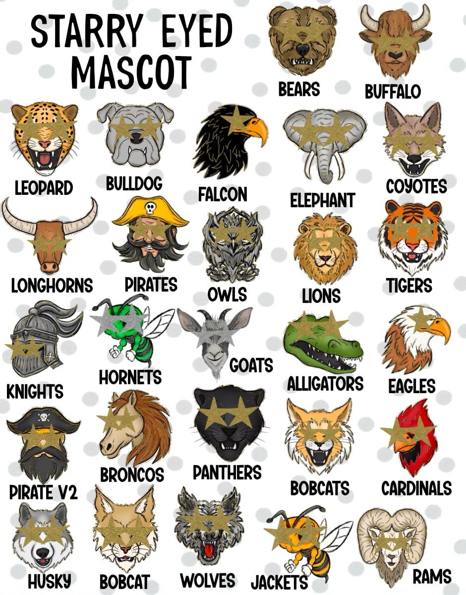 Starry Mascot DTF Print